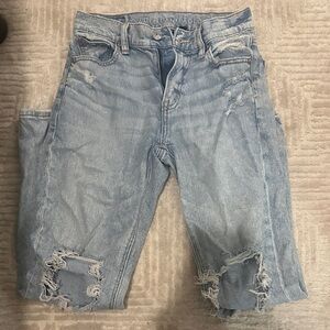 American Eagle Outfitters Light Blue Distressed Boyfriend Jeans